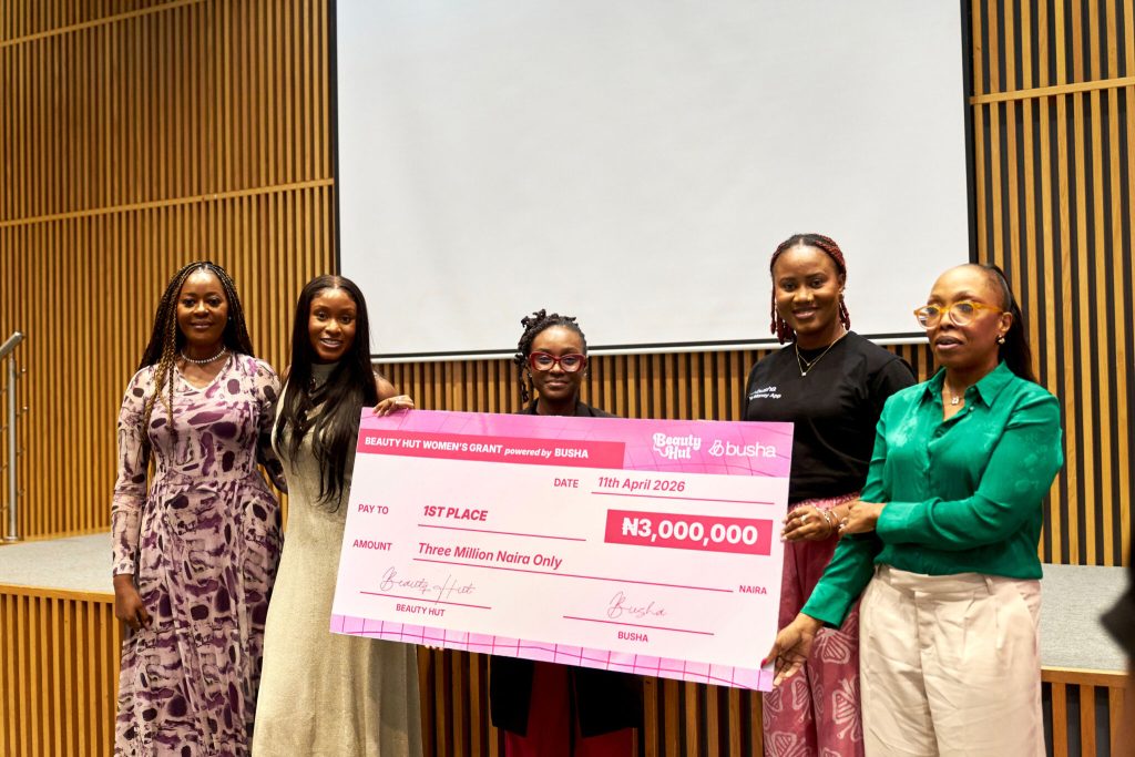 L-R: Abimbola Akerele, Founder of The Nail Boutique; Subuola Oyeleye, Founder of Beauty Hut Africa; Representative, Inveo Labs; Omolara Dada, Product Marketing Manager at Busha Business; Bobe Badaki, Head of West Africa at Uncover.